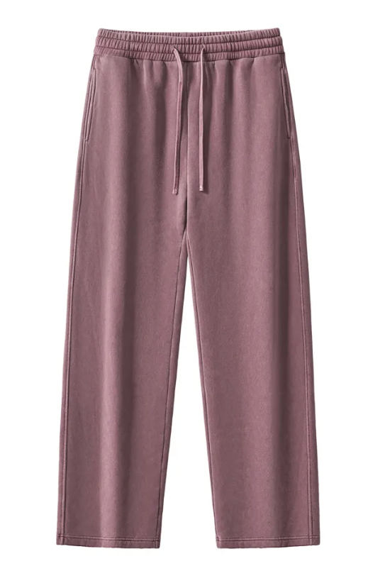 Frayed Enzyme Washed Fleece Sweatpants