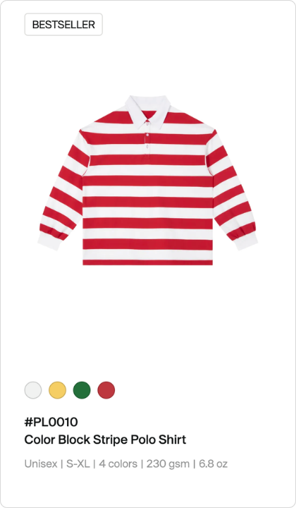 Color Block Stripe Polo Shirt