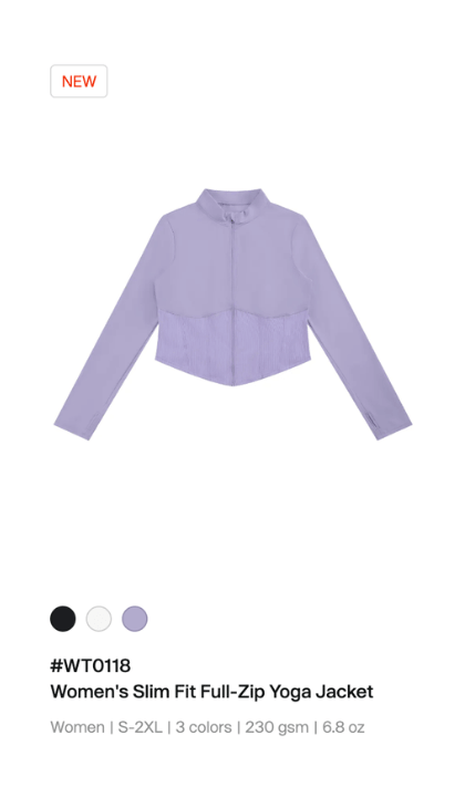 Full-Zip Yoga Jacket