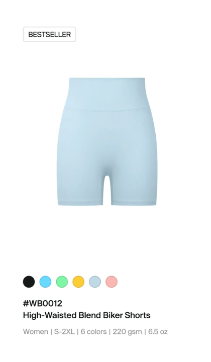 High-Waisted Blend Biker Shorts