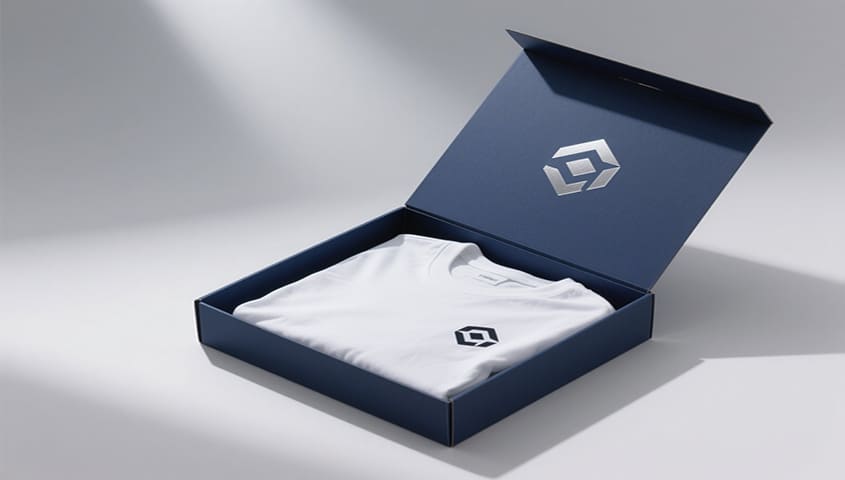 custom company gift box with work t-shirts as one of the things to sell to make money