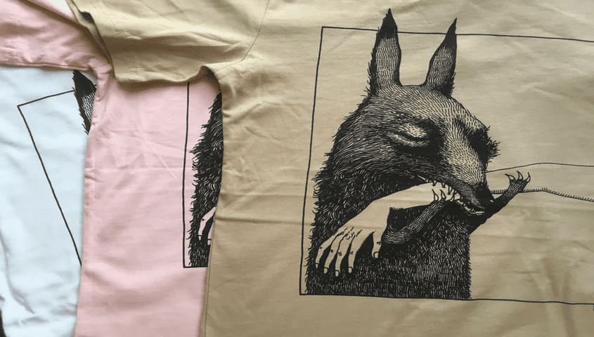 Custom T-shirts printed with screen printing