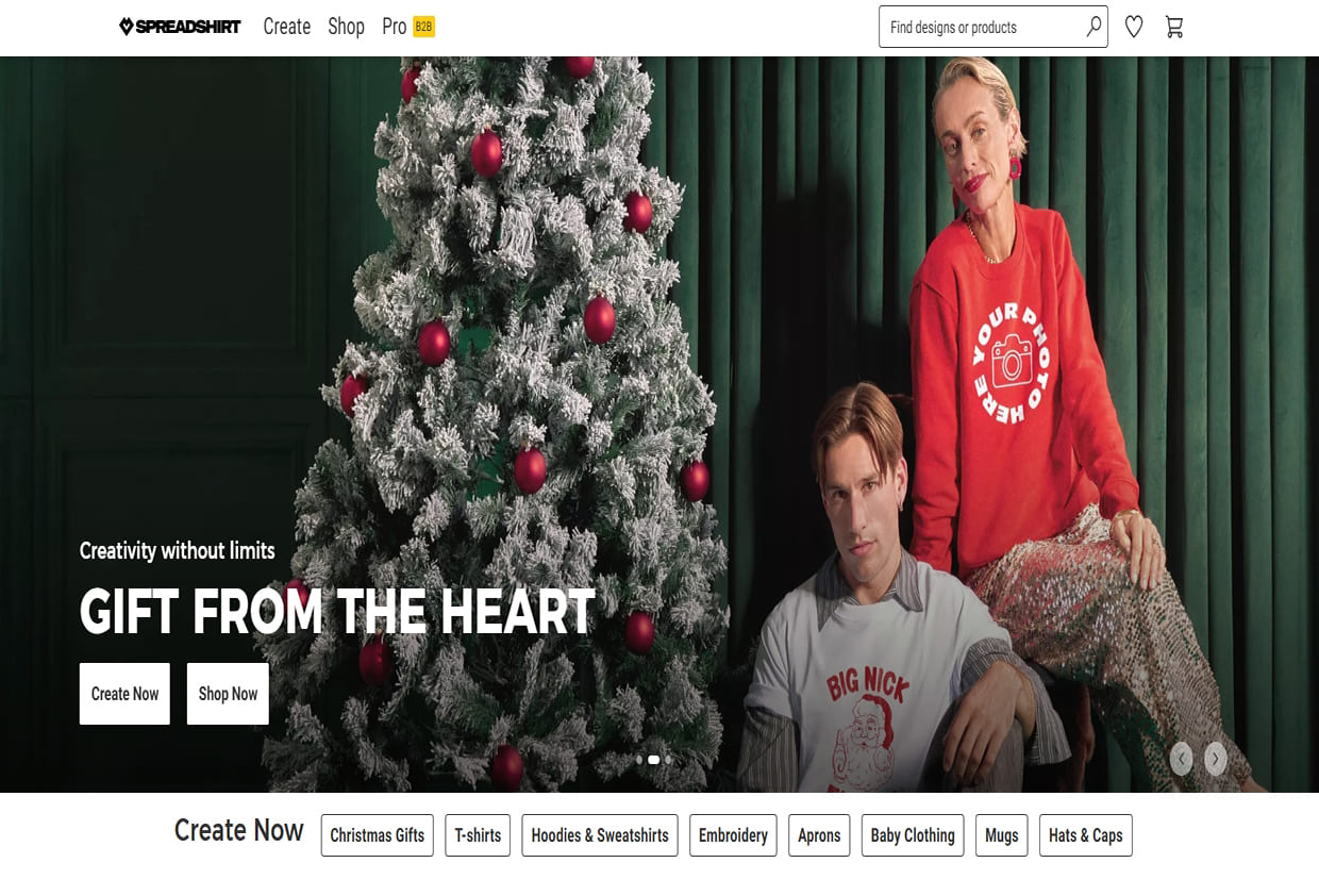 SPOD homepage shown as a Printful alternative