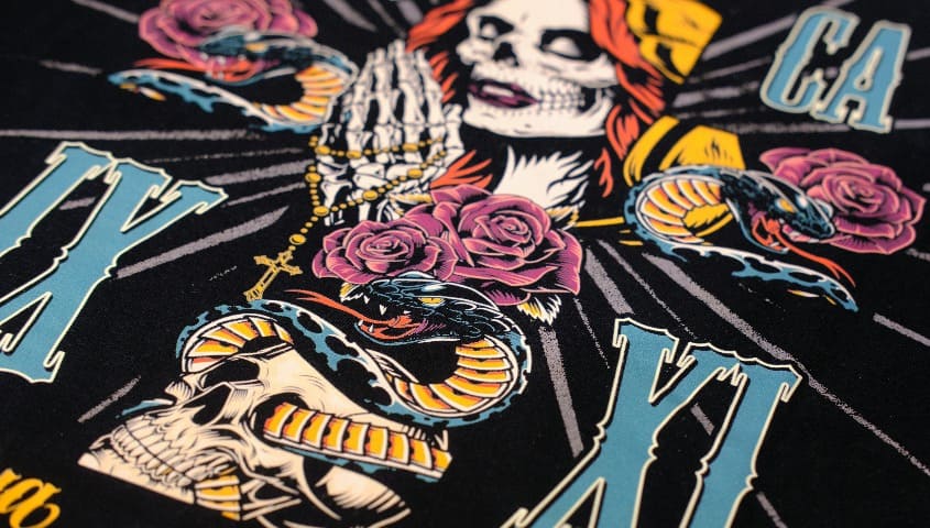 Unique design for punk rock style prints