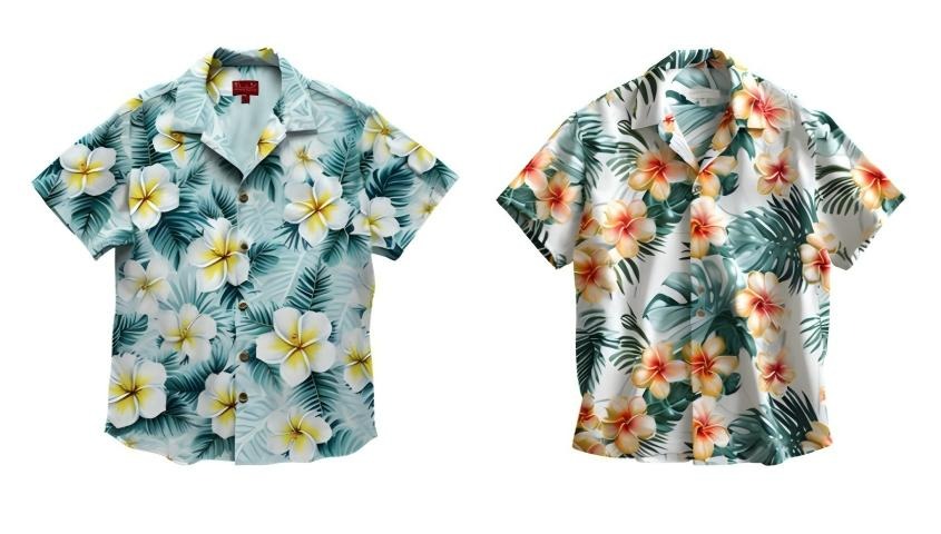full-print florals print on men's shirts