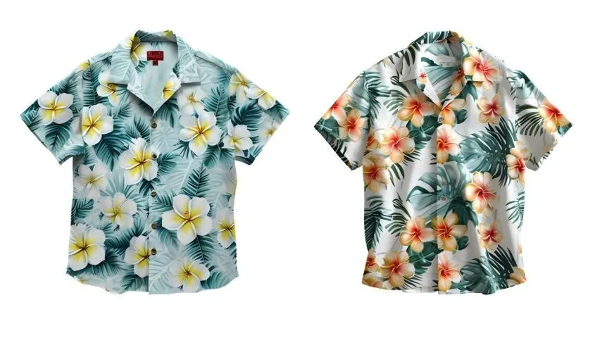 full-print florals print on men's shirts