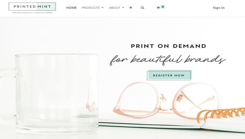 The Etsy print on demand platform, Printed Mint's dashboard