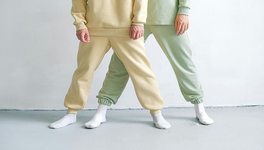 Two people were wearing the best men's sweatpants