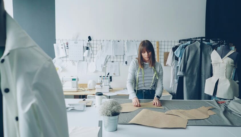 woman working as creative jobs