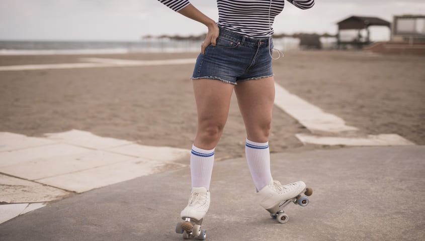 Leg warmers inspired by 80s roller skating style