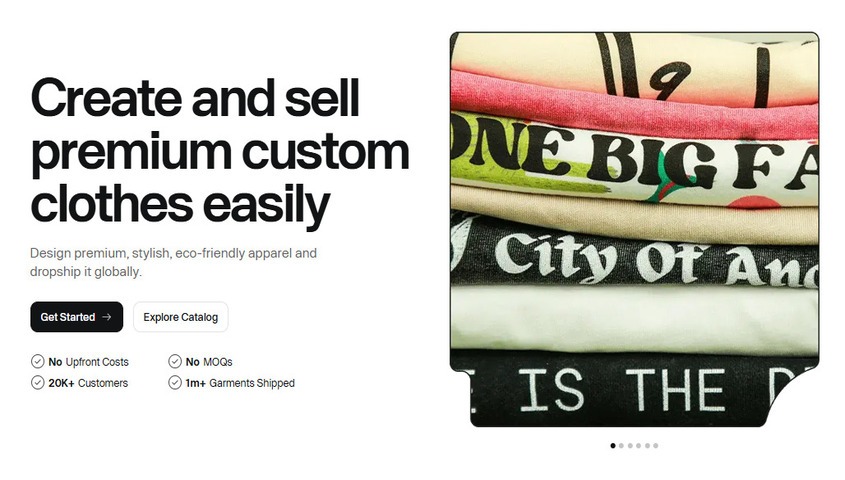 companies like printify-tapstitch dashborad