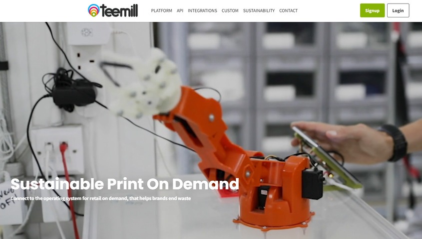 companies like printify-teemill dashborad