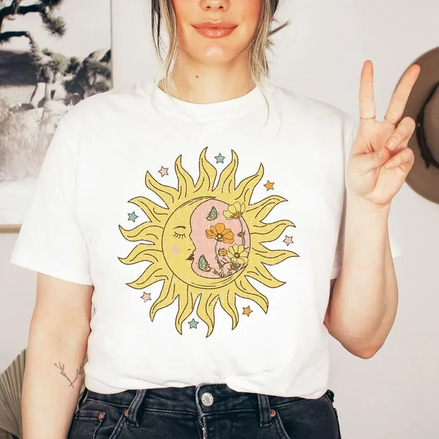 Sun & Moon Mom Graphic mother's day shirt idea