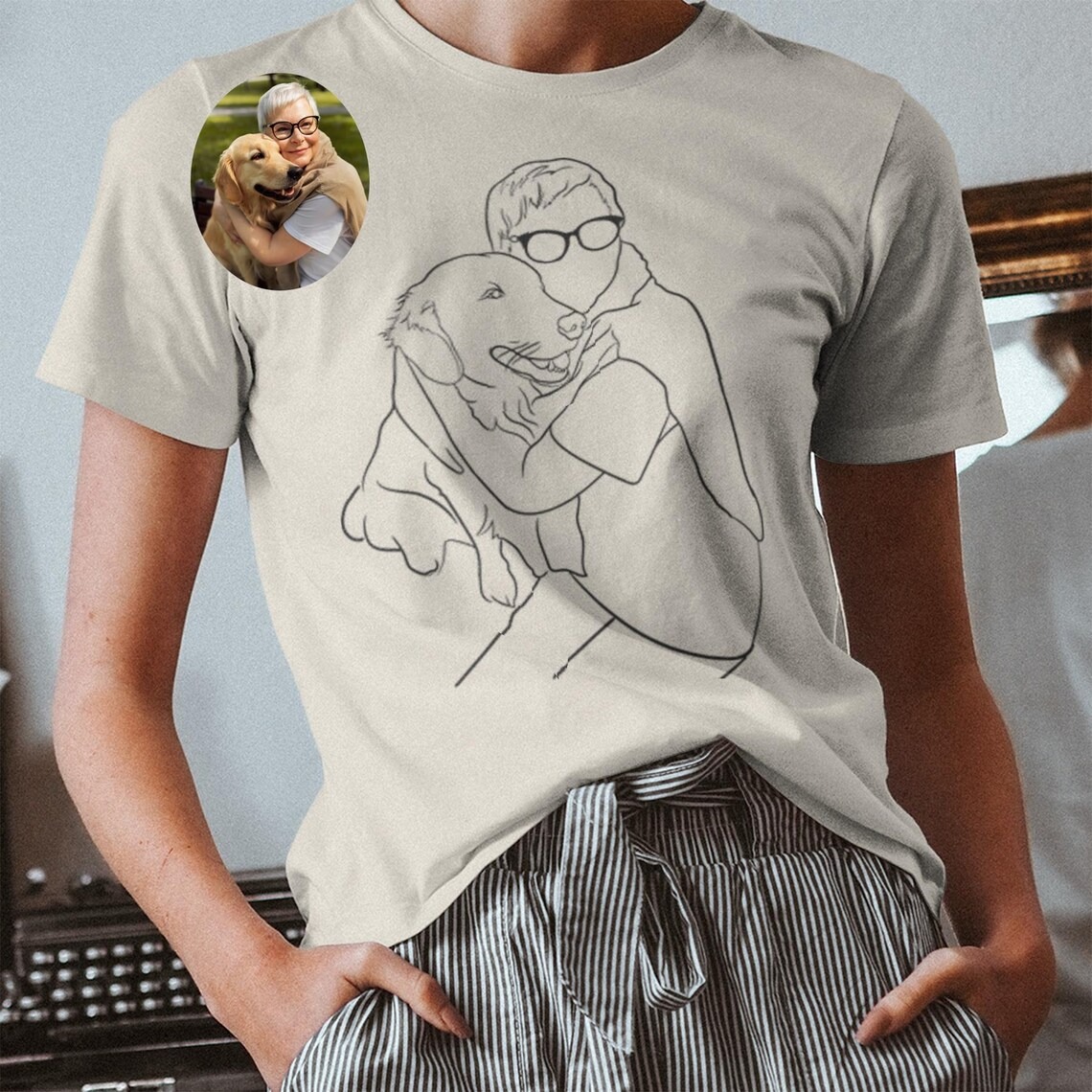 Pet & Owner Matching Silhouette mother's day shirt idea