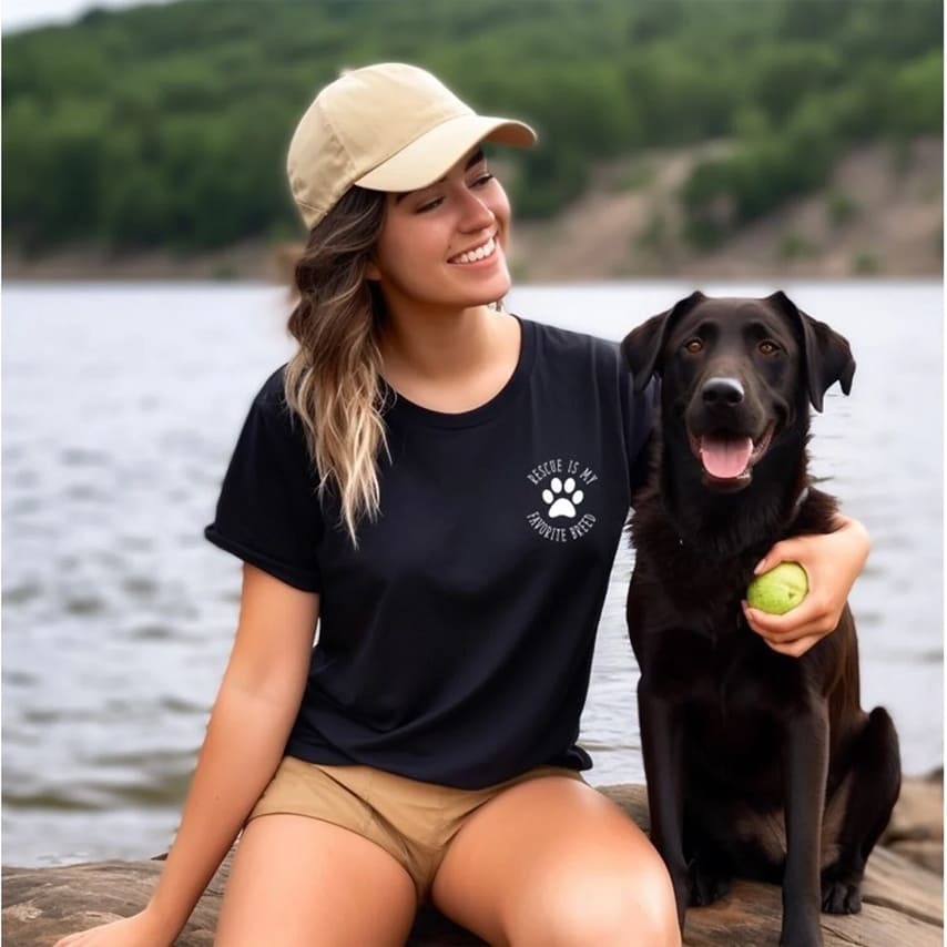 “Rescued Is My Favorite Breed” mother's day shirt idea