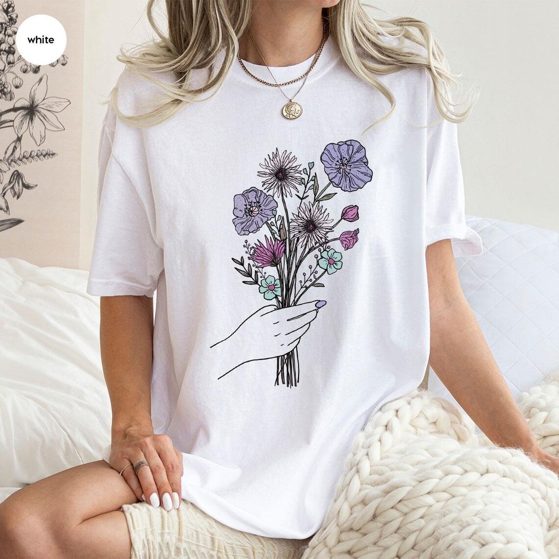 Bouquet in Hands mother's day shirt idea