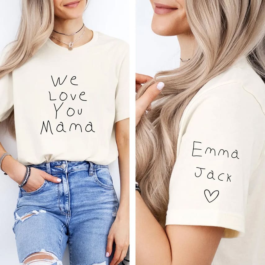 Handwritten-Style Text Design mother's day shirt idea