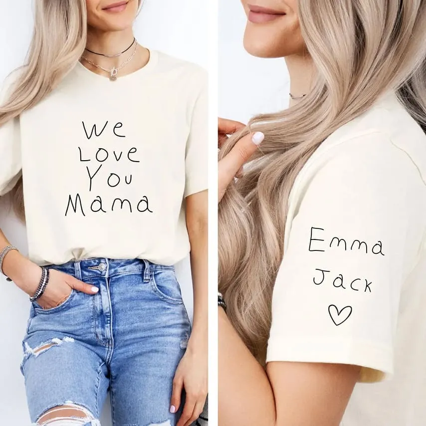 Handwritten-Style Text Design mother's day shirt idea