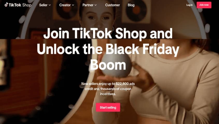 etsy competitors - tiktok shop dashborad