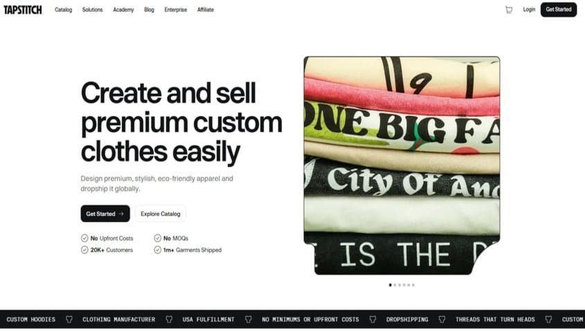 Tapstitch ecommerce production and fulfillment integration