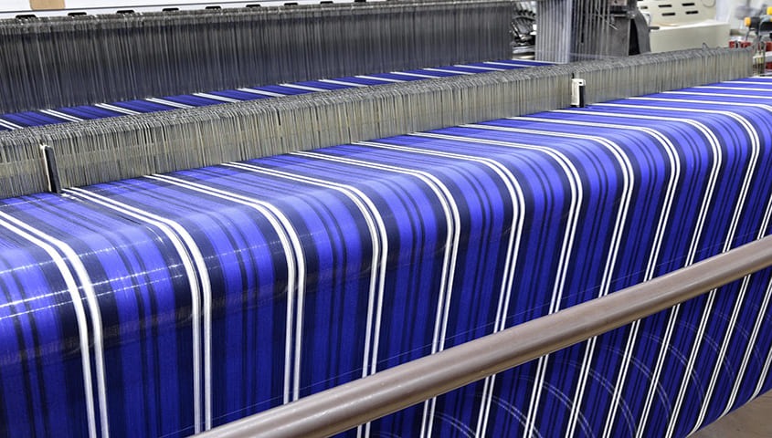 Polyester fabric production factory