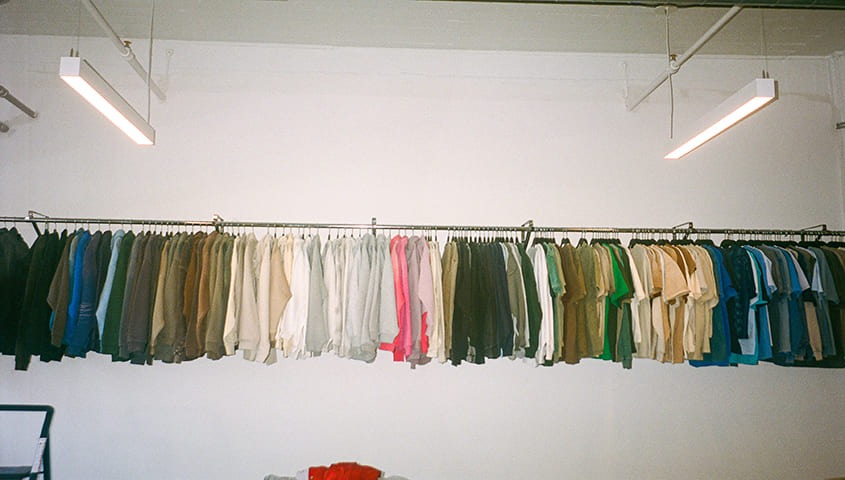 tapstitch custom clothing made by polyester-cotton blend