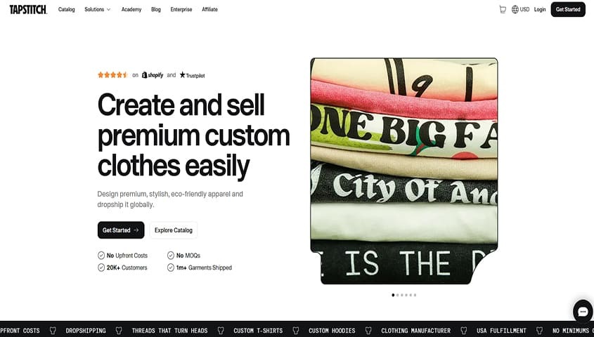 best dropshipping supplier-tapstitch dashborad