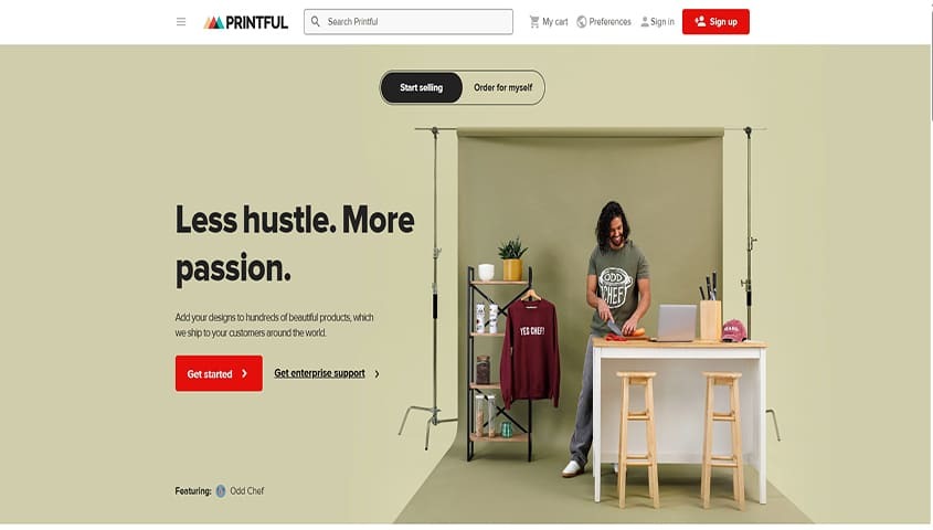 dropshipping supplier-printful dashborad