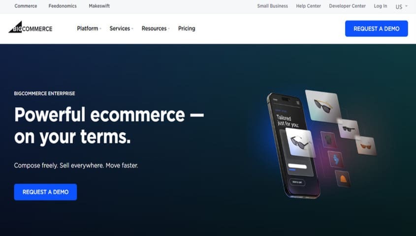 BigCommerce Enterprise e-commerce platform homepage