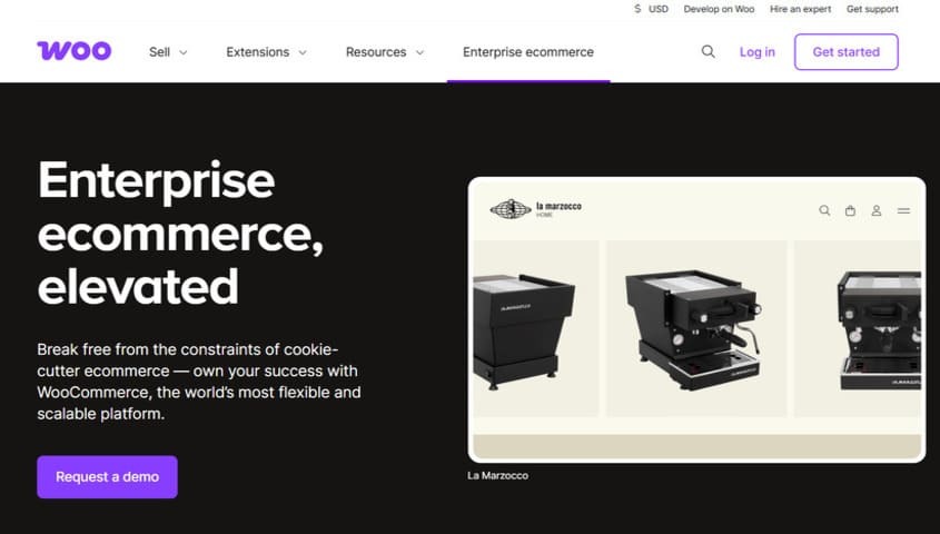 WooCommerce Enterprise e-commerce platform homepage