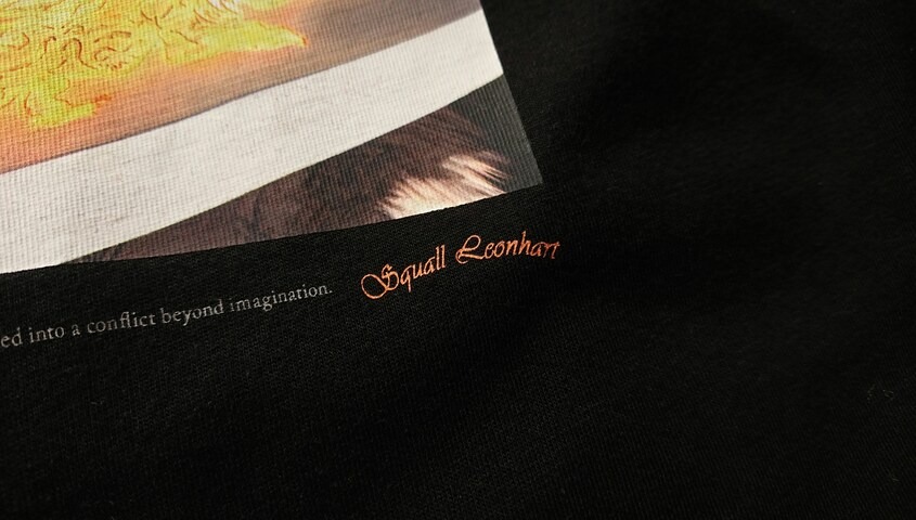 Example used to explain what is sublimation printing versus DTF, showing a DTF print applied as a visible surface layer on fabric.