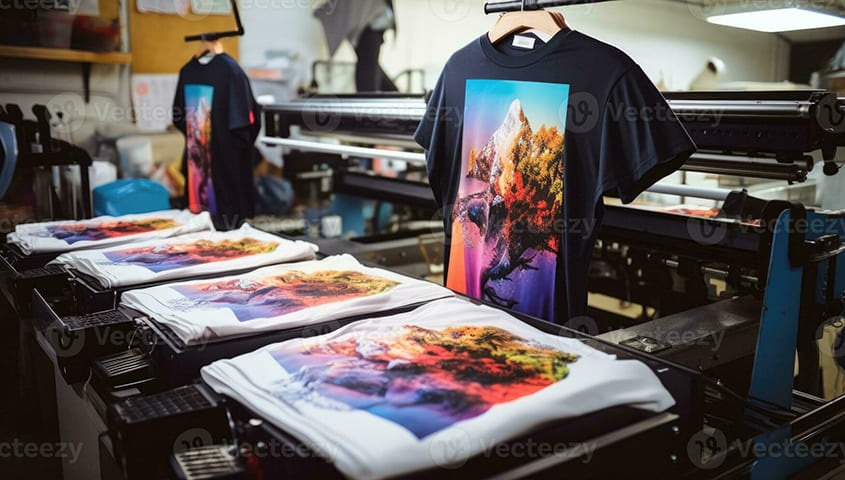 colorful tshirt printing made by digital printing
