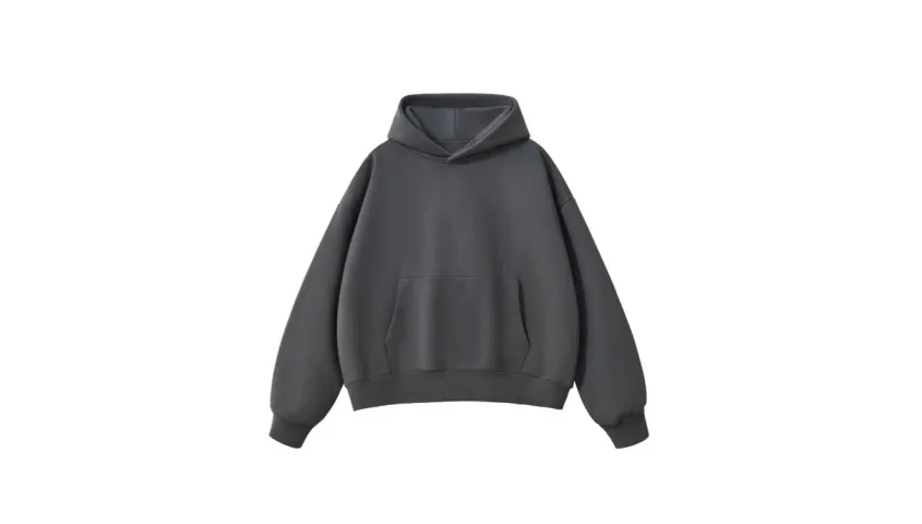 dark grey essential heavyweight fleece hoodie