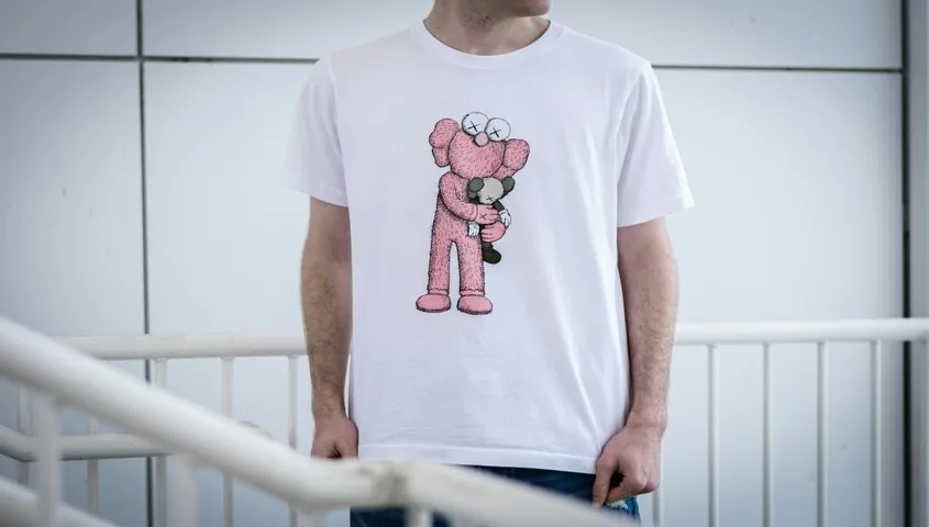 Graphic t-shirt with vibrant character artwork illustrating color density achieved with modern uv printer technology.