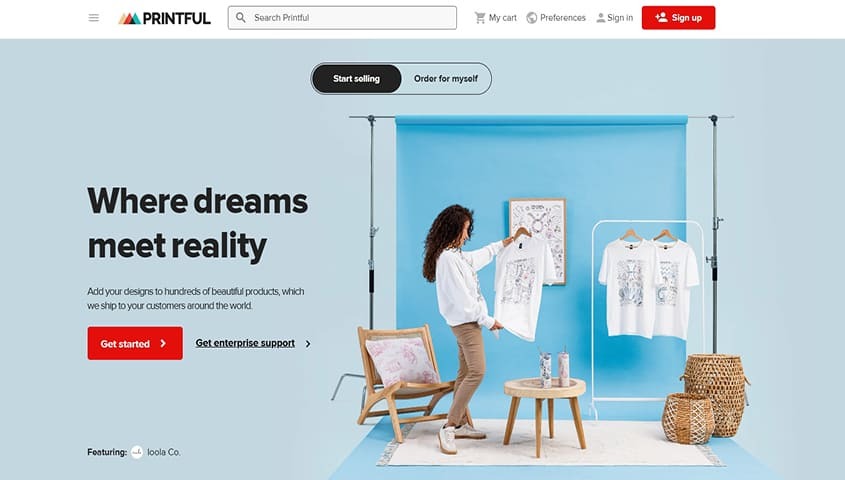 t shirt dropshipping supplier - printful