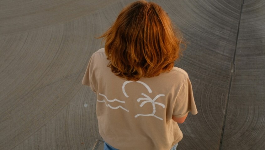 Oversized heavyweight custom graphic T-shirt example of what sells best on etsy in apparel