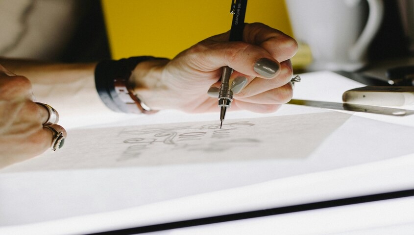 Sketching custom artwork for a print on demand business