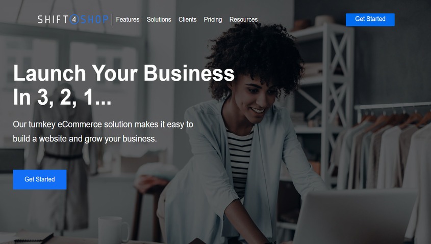 Shift4Shop homepage — one of the top ecommerce platforms for budget-conscious sellers needing a full-featured free plan