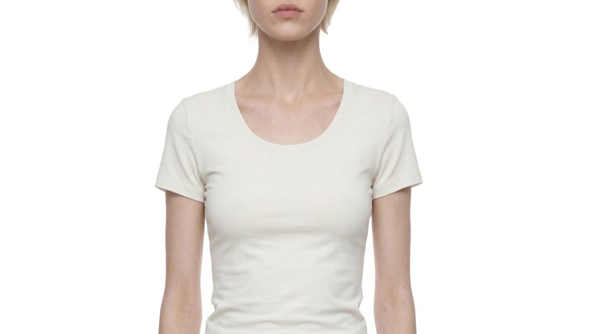 Women's Scoop Neck T-Shirt from Tapstitch — a relaxed t shirt neck type with a wide, open collar