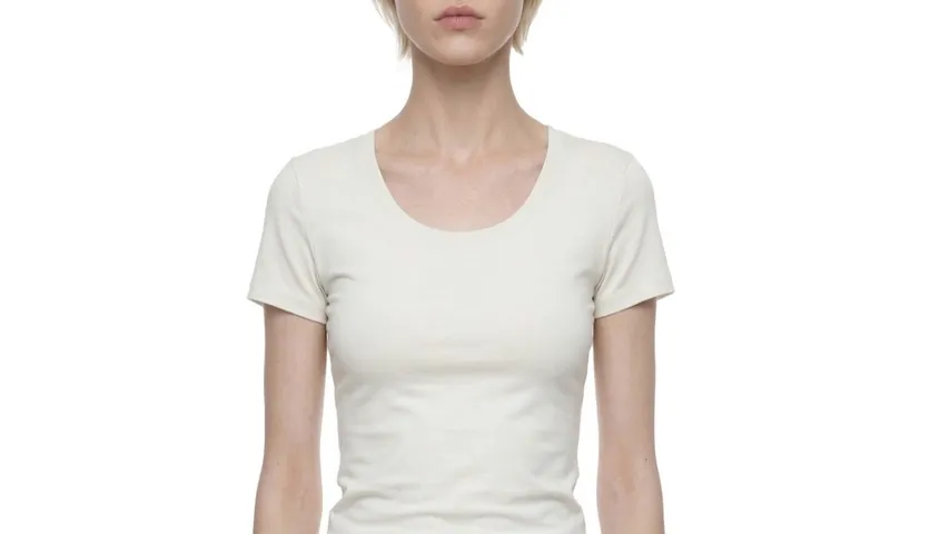 Women's Scoop Neck T-Shirt from Tapstitch — a relaxed t shirt neck type with a wide, open collar