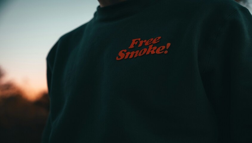 Minimalist wordmark hoodie design — clean typography custom hoodie for clothing brand identity