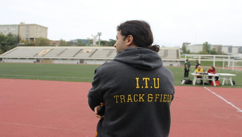 Retro varsity hoodie design — sports-inspired custom hoodie design idea with letterman typography