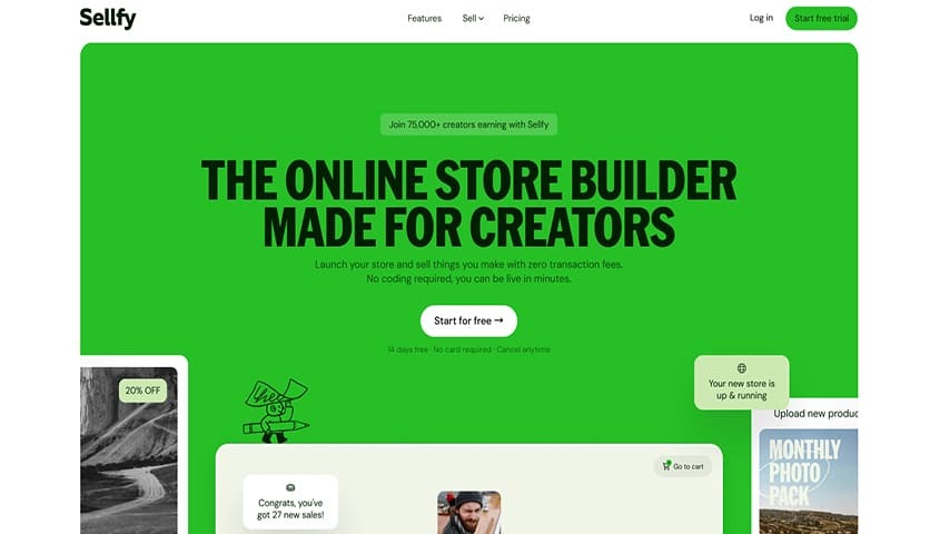 POD company like Printify - Selly homepage