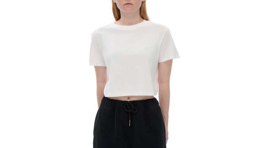 Seamless baby tee with cropped fit, a women's custom t-shirts under $10 no minimum pick