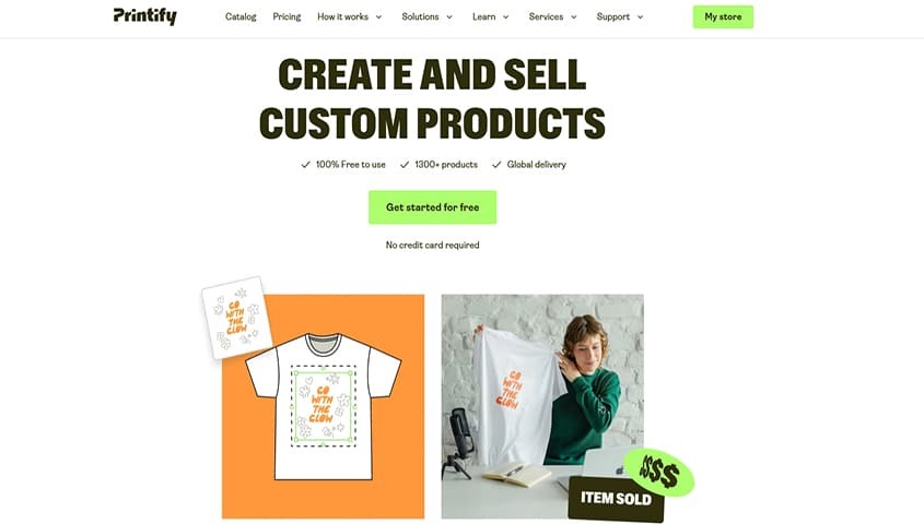 Printify dashboard