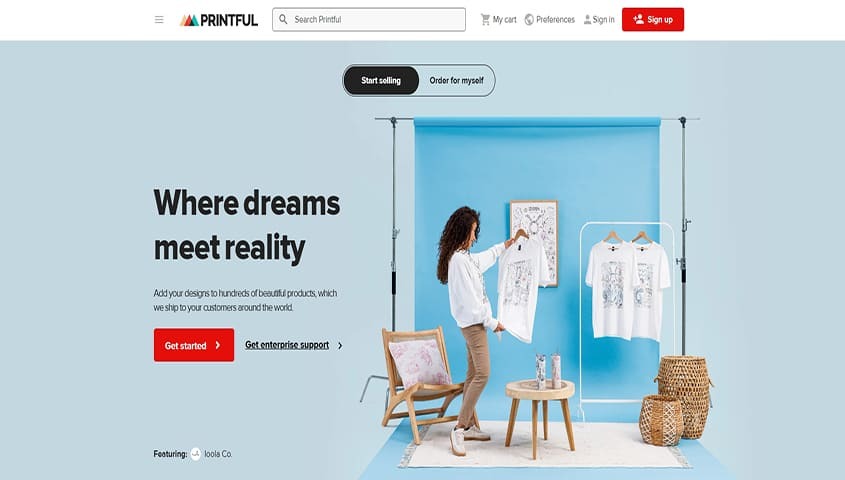 Printful dashboard