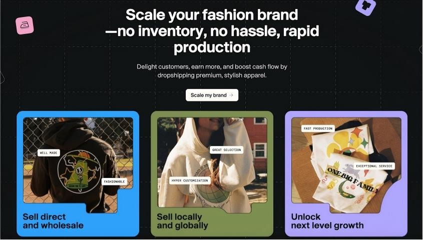 3 steps of scale your brand with Tapstitch print-on-demand. 