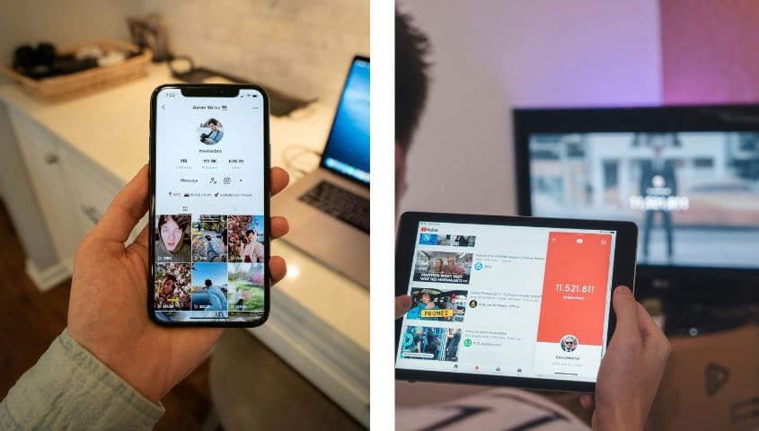 TikTok and Youtube different content formats