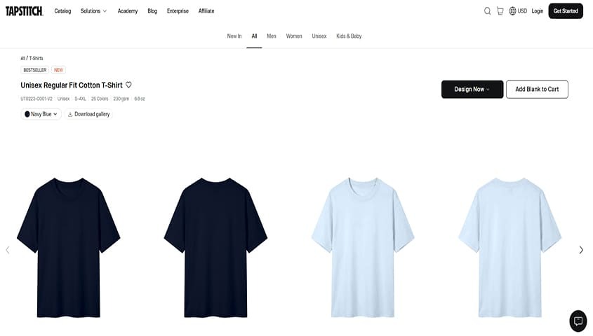 Tapstitch custom navy blue shirt