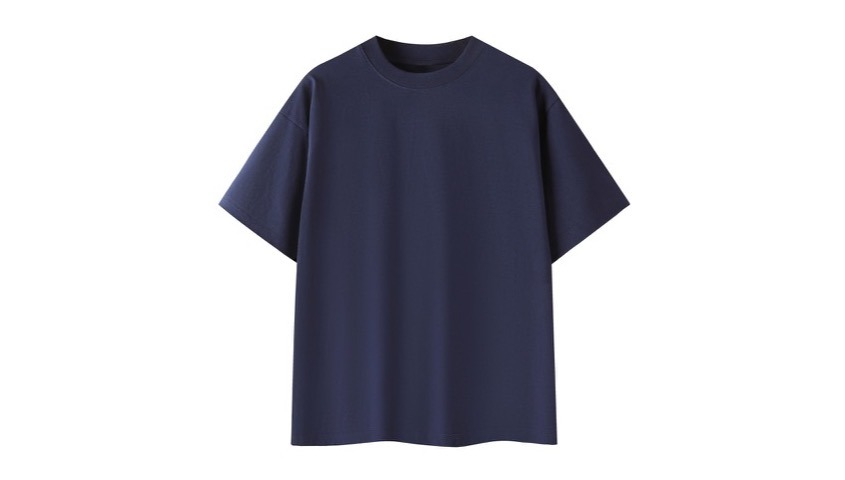 Front view of the navy Tapstitch Essential Cotton T-Shirt RT0063 on a white background.